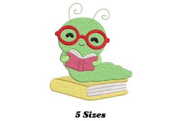 Funny Book Worm Embroidery Design Review