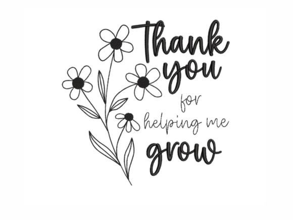 Grow Embroidery Design