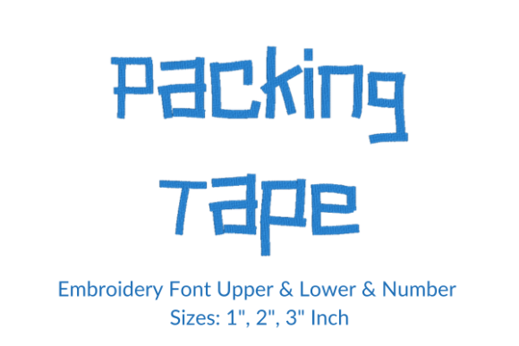 Holiday Review: Packing Tape Font Embroidery Design