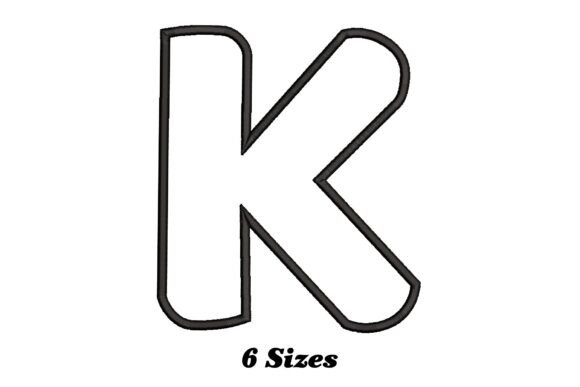 Letter K Outline Review for Real Embroidery Projects