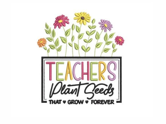 Teachers Embroidery Design Review for Small Business Merch
