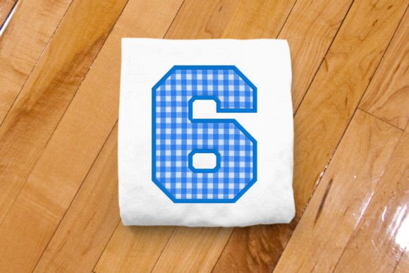 Varsity Number 6 Applique Embroidery for Seasonal Gifts